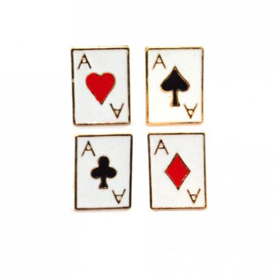 Poker spillekort øreringe