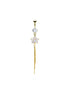 Navlepiercing med zirconia blomst