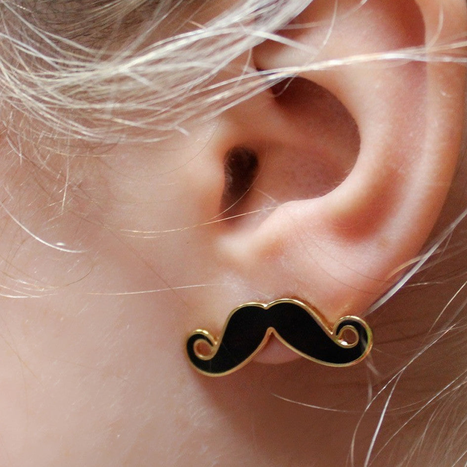 Moustache øreringe