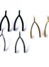Wishbone / ønskeben øreringe i sort, sølv eller guld