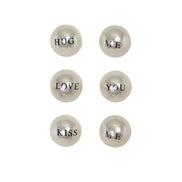 HUG ME / KISS ME / LOVE ME perle øreringe