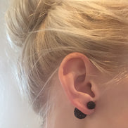 Dobbelt perle diamant øreringe