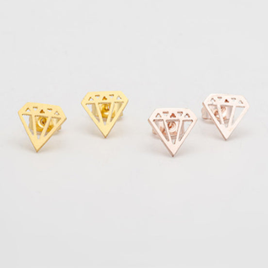 Diamant formede ørering