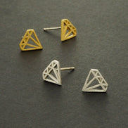 Diamant formede ørering