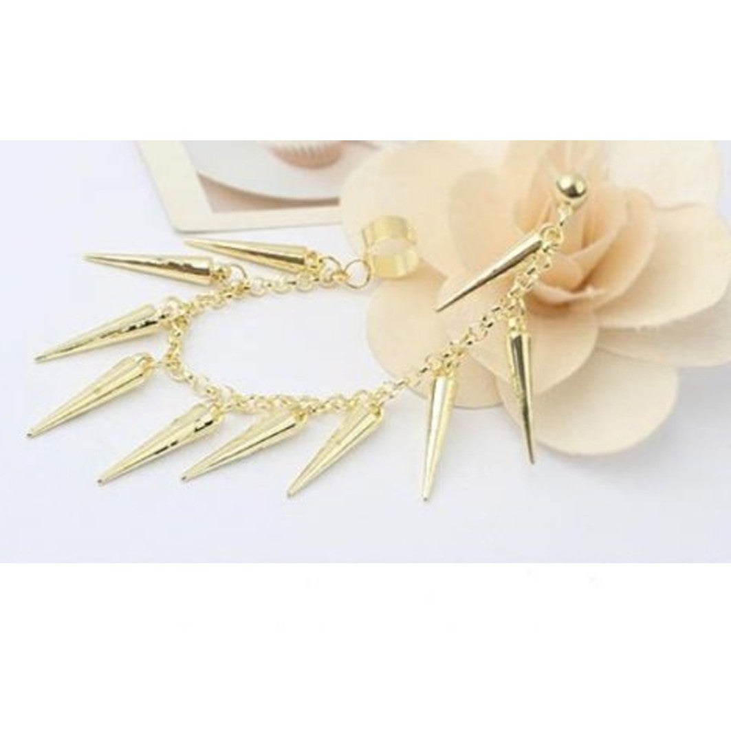 Ear cuff spike kæde