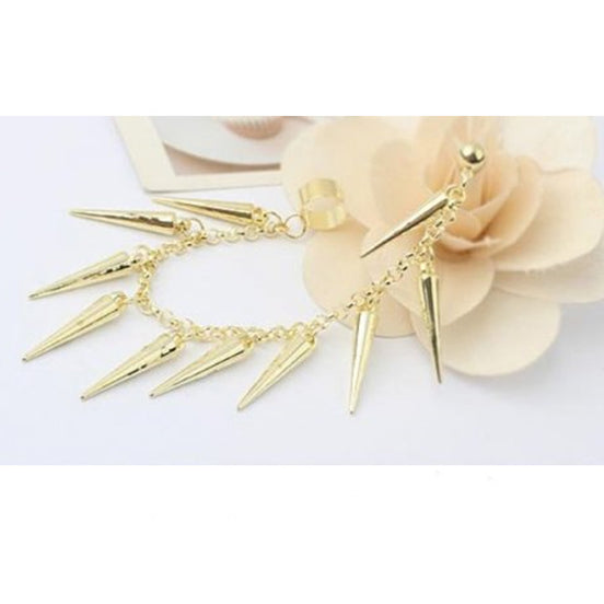 Ear cuff spike kæde