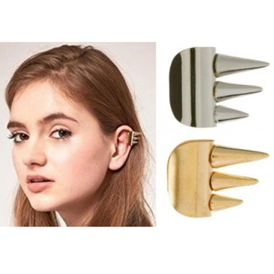 Ear cuff med tre spikes