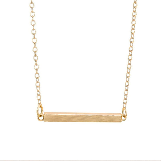 Guld Minimalistisk bjælke halskæde