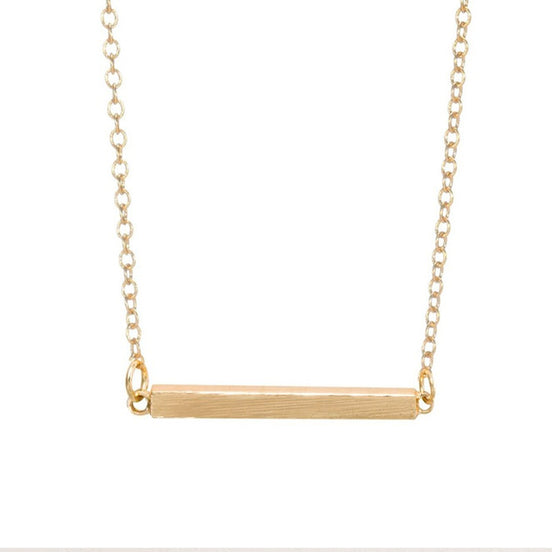 Guld Minimalistisk bjælke halskæde