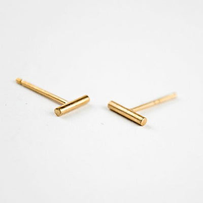 Minimalistiske guld bar øreringe