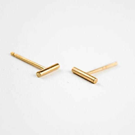 Minimalistiske guld bar øreringe