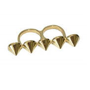 Dobbelt spike ring guld