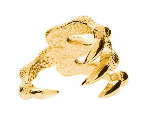 Guld ring med kløer
