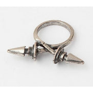 Sølv Dobbelt spike ring