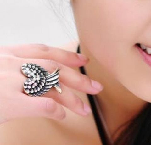 Diamant englevinge ring