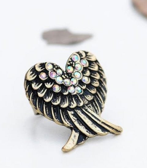 Diamant englevinge ring