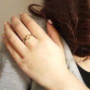 Kors guld fingerring