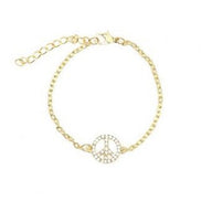 Guld Peace armbånd