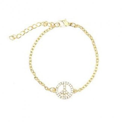 Guld Peace armbånd
