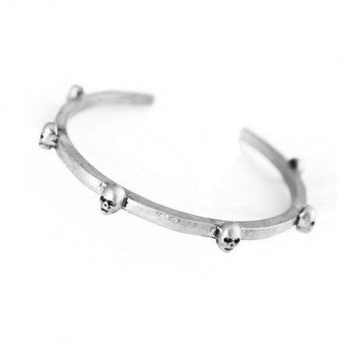 Multi skull armbånd sølv