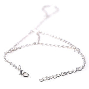 Sølv slave armbånd med kæde til fiingerring