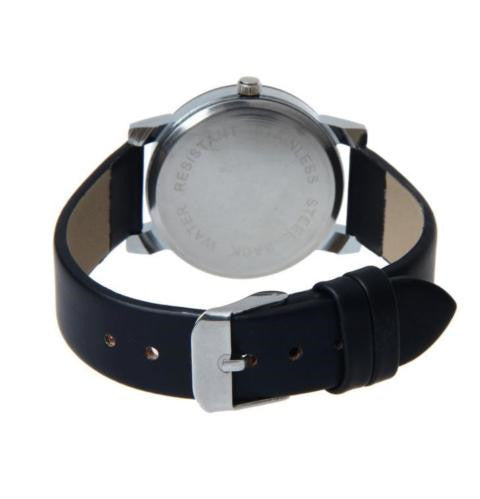 Sort armbåndsur med diamantformet urskive