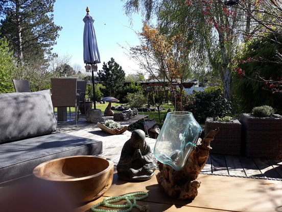 Buddha figur i sten (afhentes i butik)