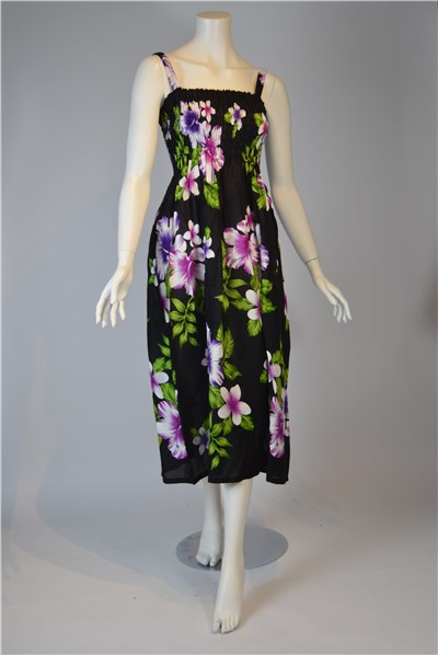 Blomstret sommerkjole i one-size