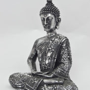 Buddha figur i sølv