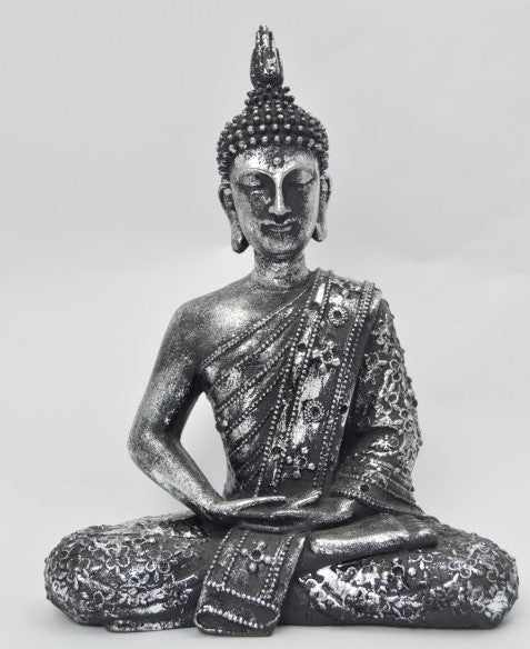 Buddha figur i sølv