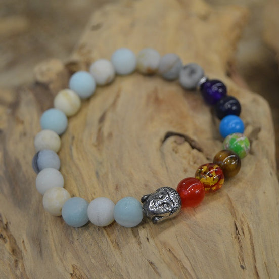Chakra armbånd med buddha hoved.
