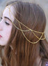 Boho hårbånd guld kæde (hårpynt)