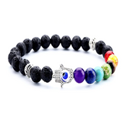 Chakra armbånd med lavasten