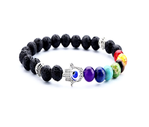 Chakra armbånd med lavasten