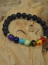 Chakra armbånd med lavasten
