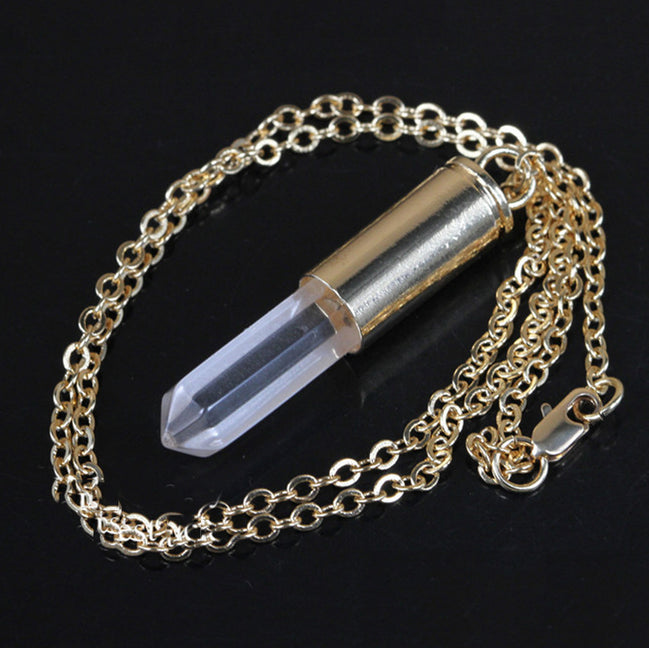 Crystal bullet halskæde
