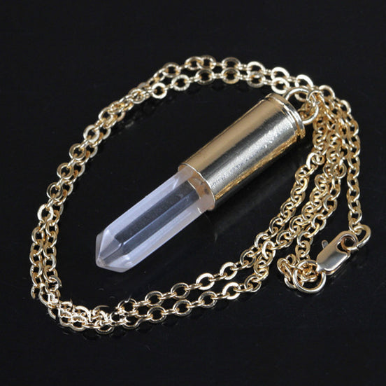 Crystal bullet halskæde