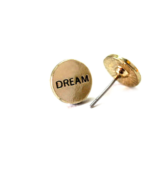 Runde guld DREAM øreringe