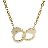 Håndjern / hand cuff halskæde guld