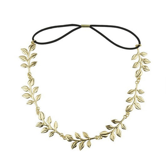 Hårbånd med guld grene og blade