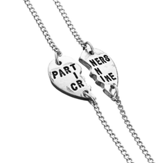 "Partners in crime" veninde hjerte armbånd