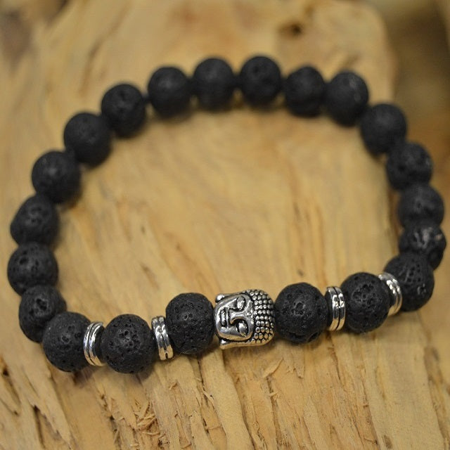 Lava armbånd med buddha hoved