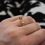 Guld Møtrik twist ring